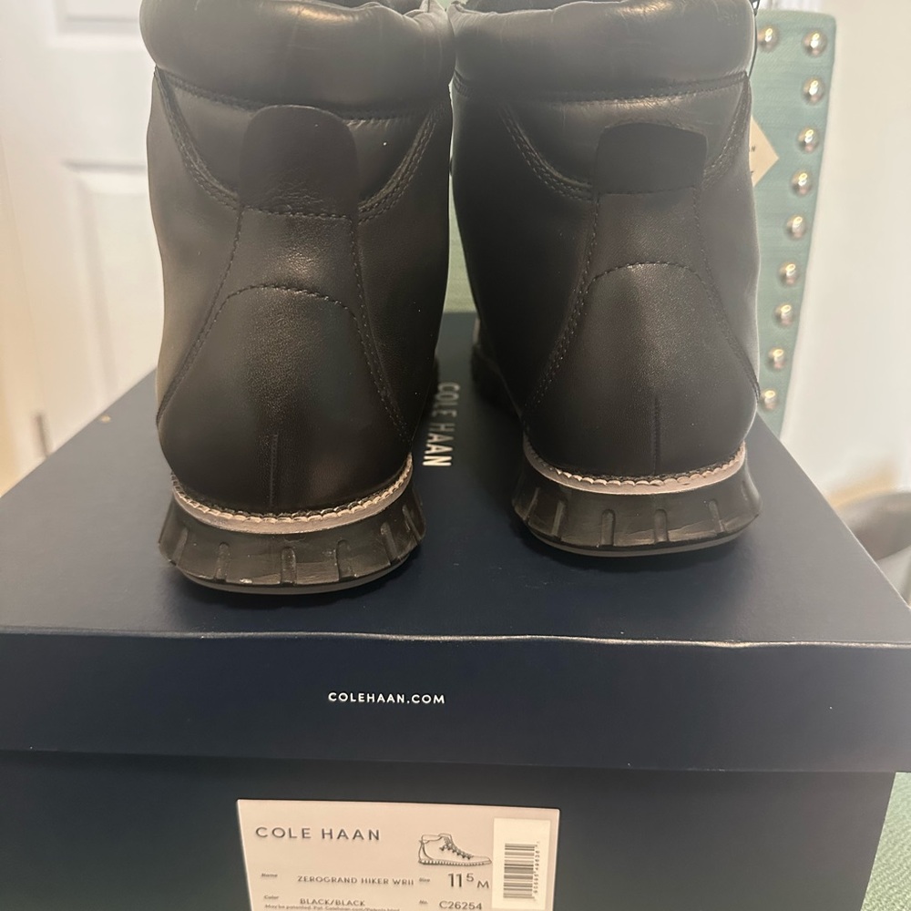 Cole Haan Black Leather Boots - Picture 2 of 3